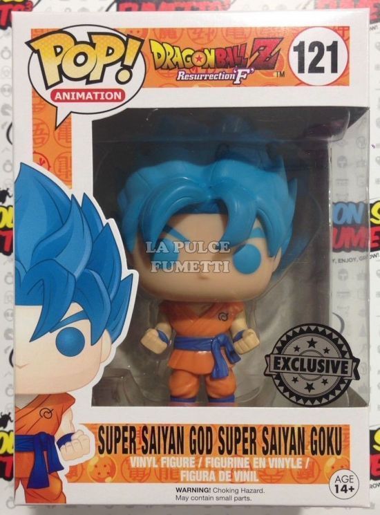 DRAGON BALL Z RESURRECTION F: SUPER SAIYAN GOD GOKU -- VINYL FIGURE #   121 - POP FUNKO EXCLUSIVE